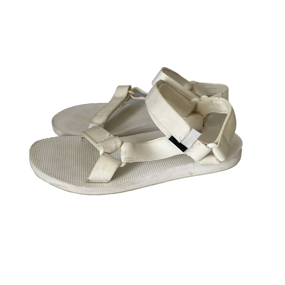 Teva Original Universal Sandals White Cream Gorpcore Outdoor Hiking Size 8